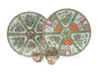 A Group of Rose Medallion Porcelain Articles