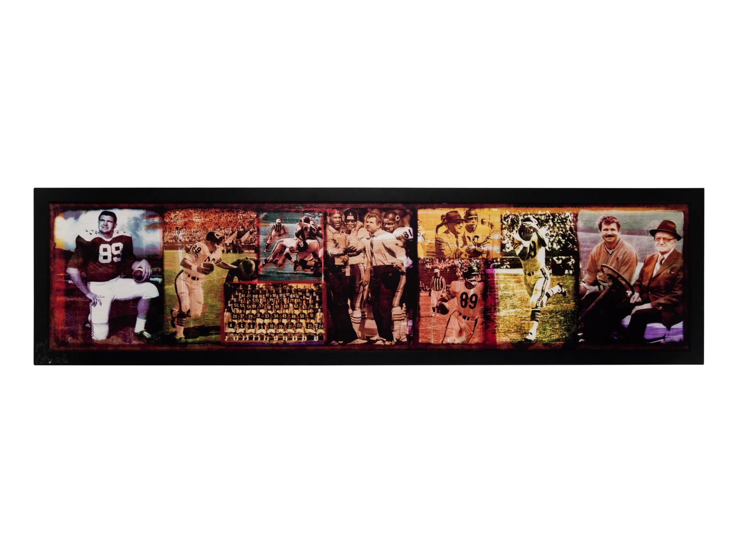 A Group of Six Large Scale Football Artworks Formerly Displayed at Mike Ditka’s Restaurant