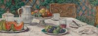 La table de déjeuner devant la treille , c. 1930-1940