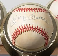 A Collection of Eleven 500 Home Run Club Autographed Baseballs Height of display case 9 inches x width 36 1/2 x depth 10 inches.