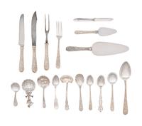 An American Silver Repousse Flatware Service