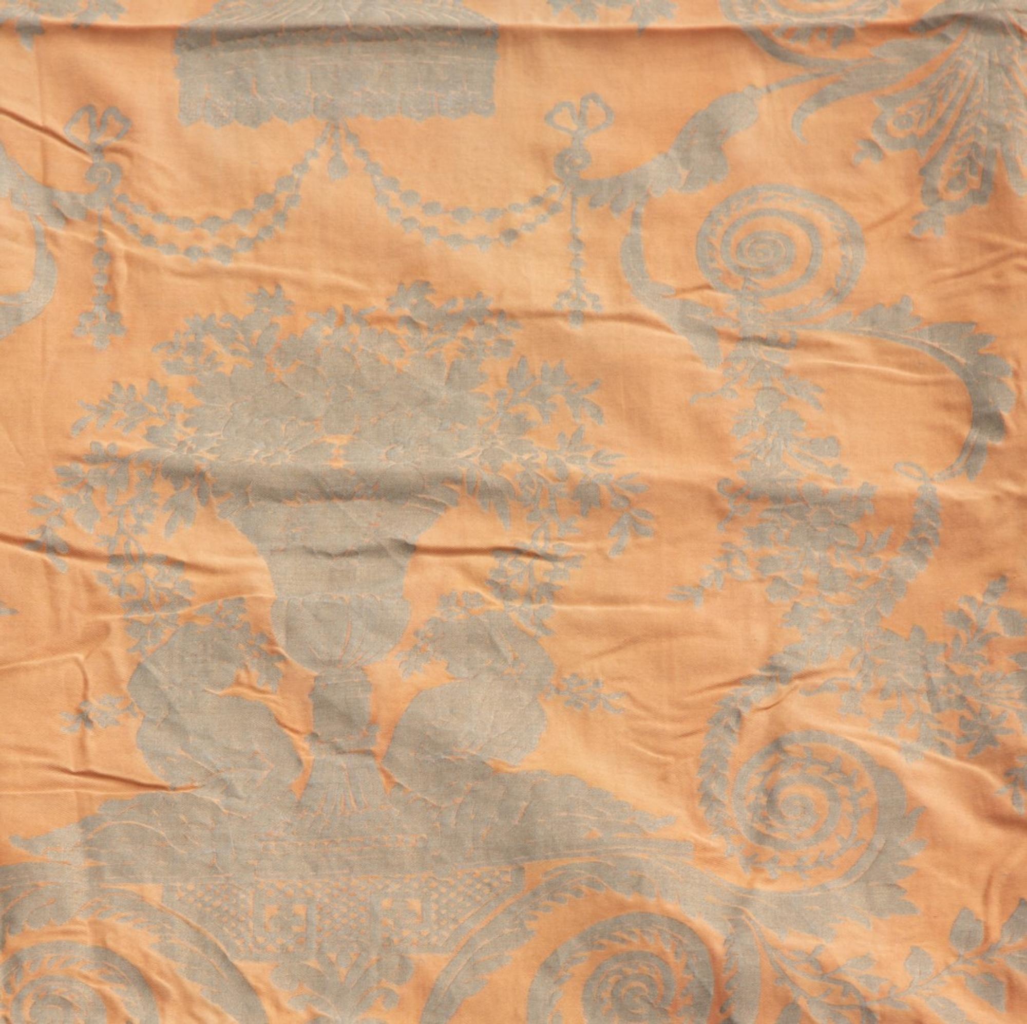 Two Pairs of Fortuny Printed Cotton Lamballe Pattern Drapes — 20TH CENTURY