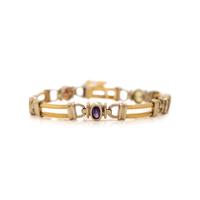 BICOLOR GOLD AND GEMSTONE BRACELET