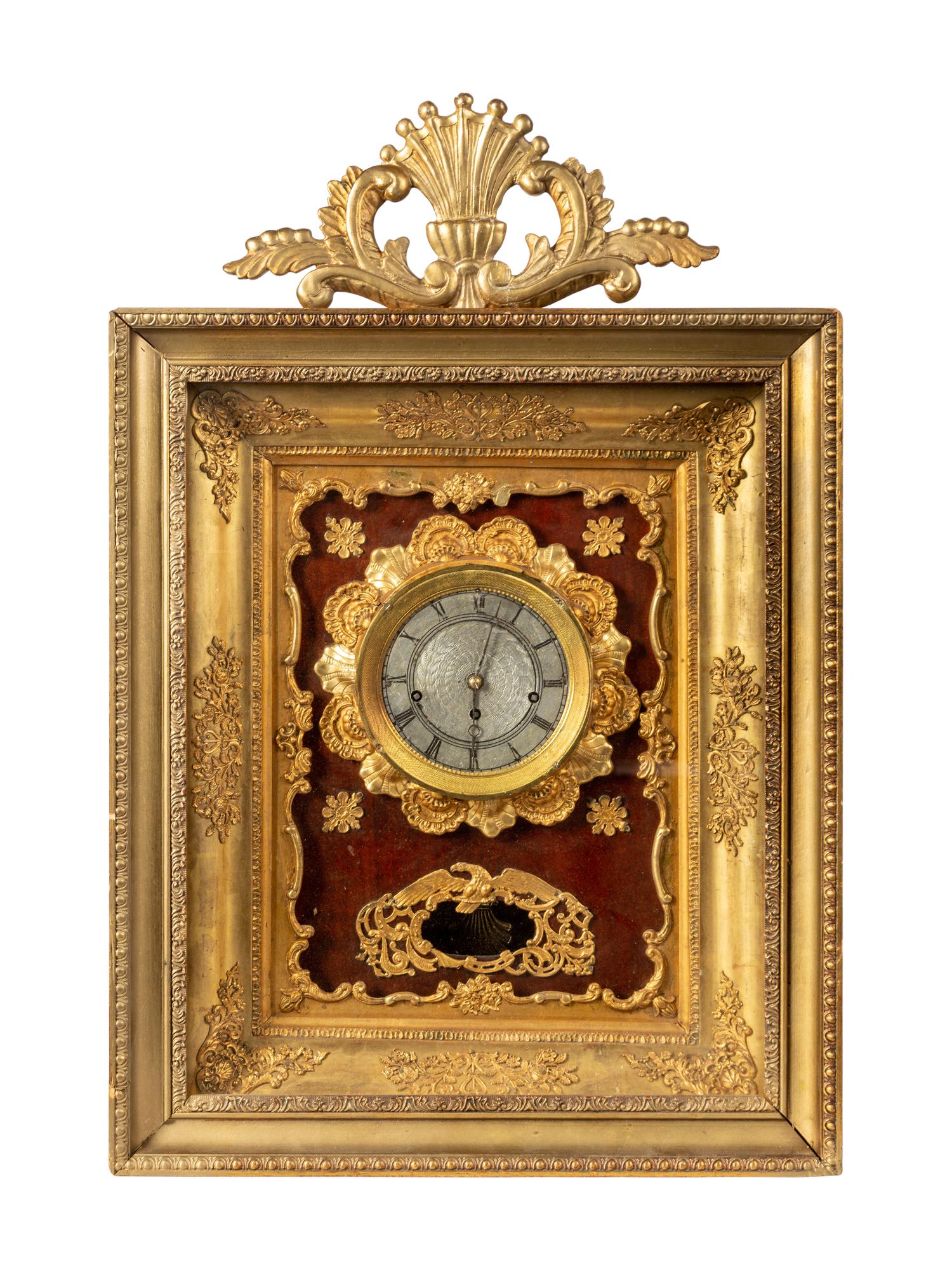 An Austrian Giltwood Wall Clock