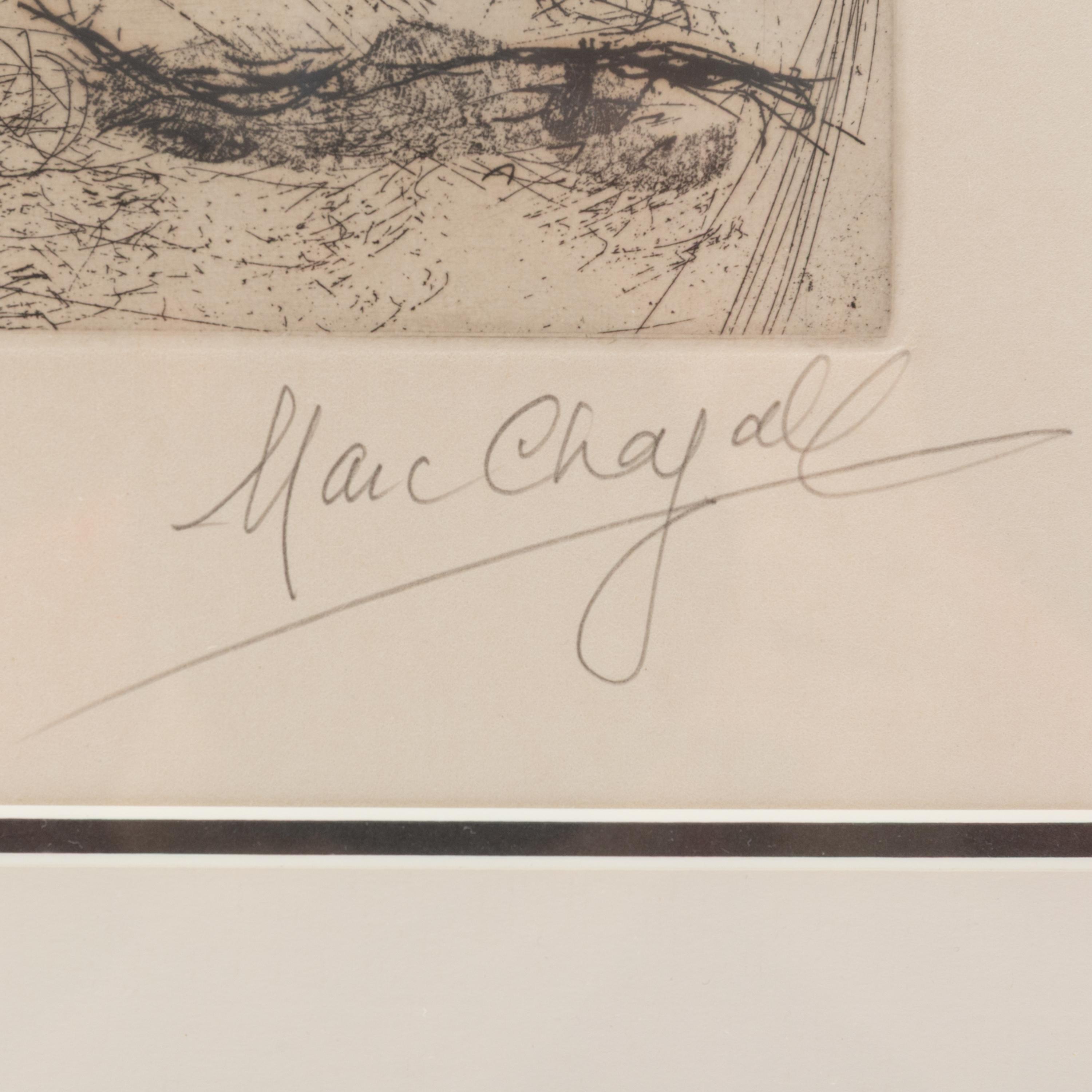 Marc Chagall (Belarusian/French, 1887-1985) — Acrobate et violoniste, 1968