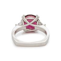 PINK TOURMALINE AND DIAMOND RING
