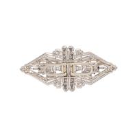 ART DECO, PLATINUM AND DIAMOND DOUBLE CLIP BROOCH