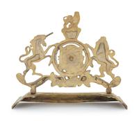 An English Brass Armorial Doorstop