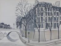Denis Paul Noyer, (French, b. 1940), Streetscape, 1966