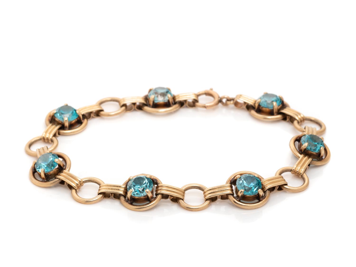 RETRO, BLUE ZIRCON BRACELET