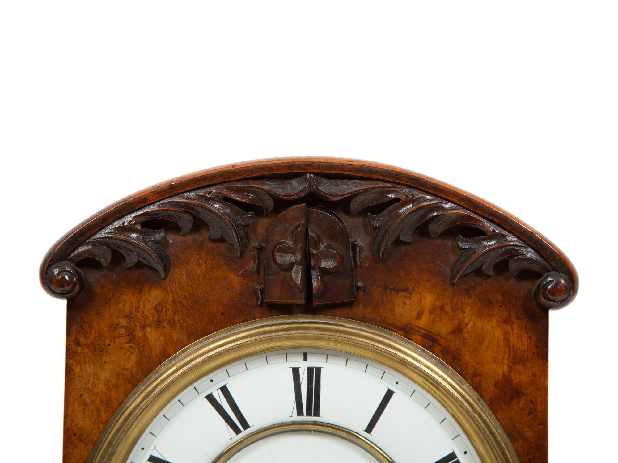 A Black Forest Inlaid Burr-Walnut Cuckoo Clock