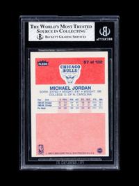 A Complete Set of 1986 Fleer Basketball Cards Including a BGS 5 EX Michael Jordan No. 57 (132/132)