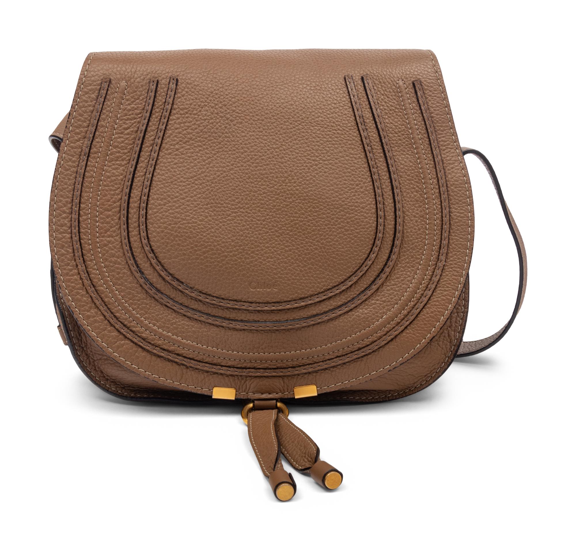 Tan Marcie Saddle Bag by Chloé