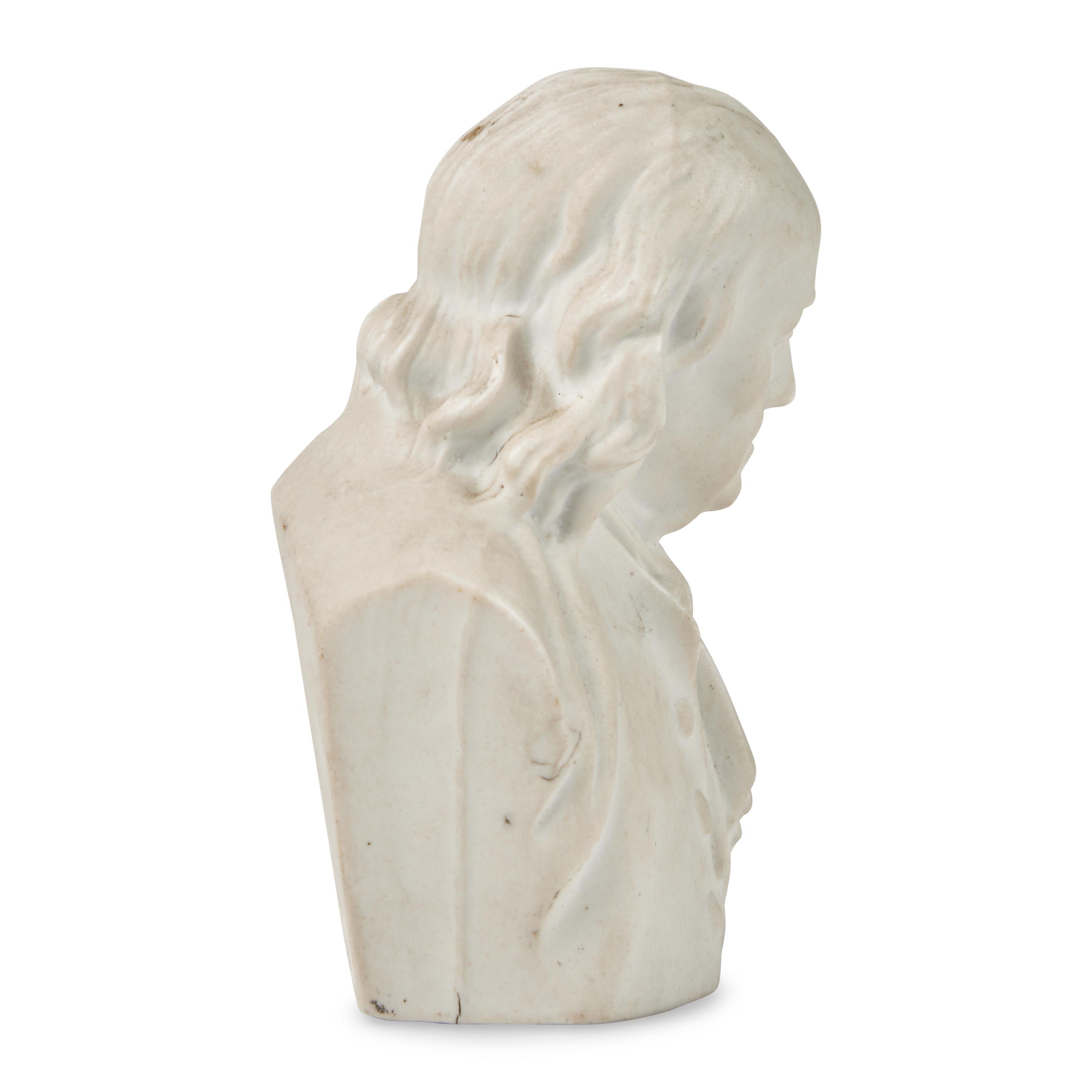 A Small Parianware Bust of Benjamin Franklin