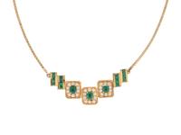EMERALD AND DIAMOND NECKLACE