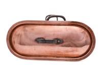 An American Copper Fish Poacher with Cover and Inside Tray