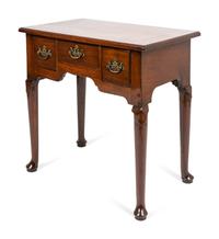 A George III Mahogany Three-Drawer Table
