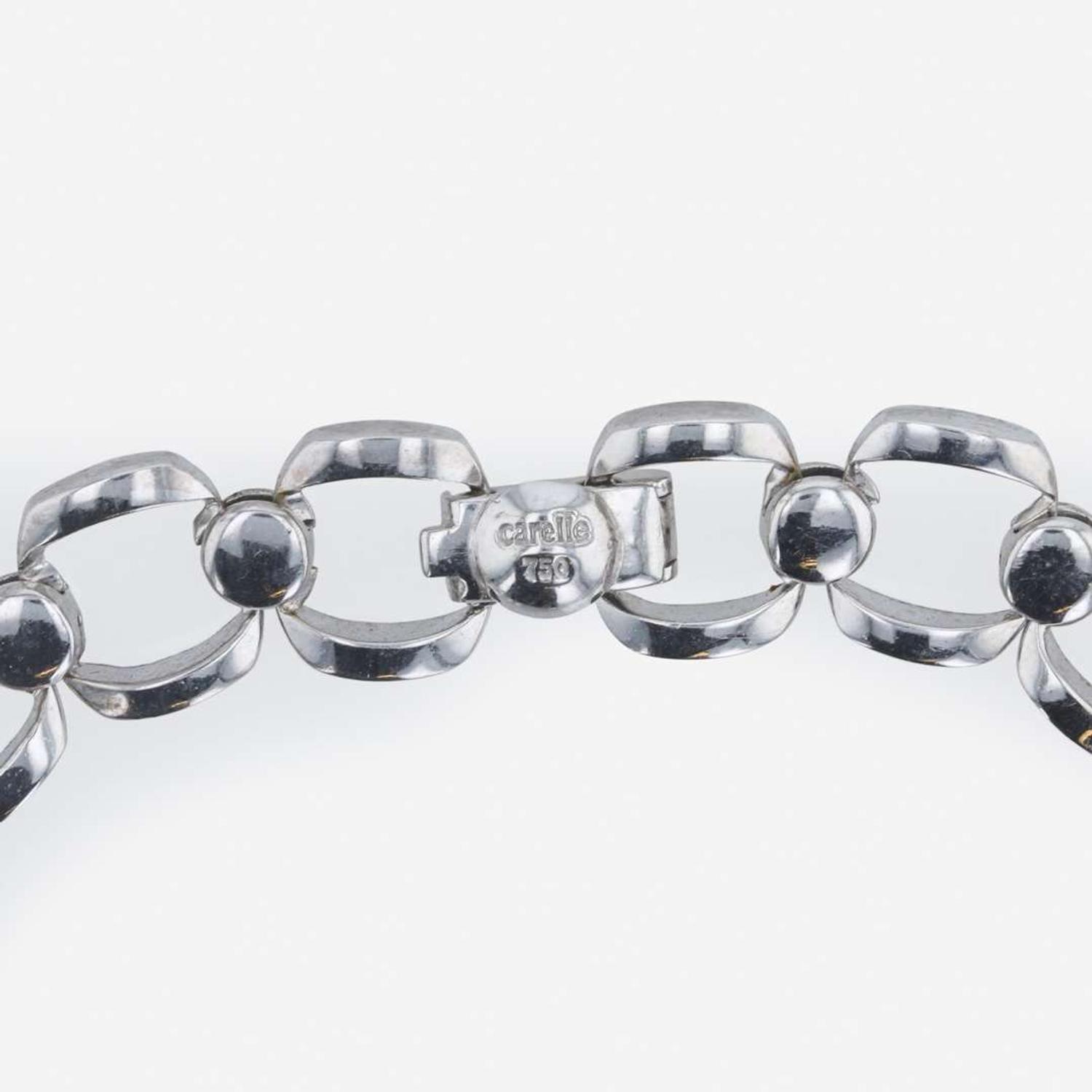 An 18K, white gold and diamond necklace Carelle