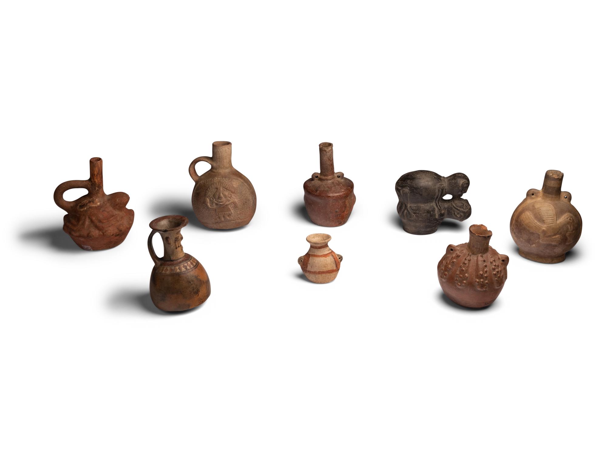 Eight Inca Terracotta Vessels