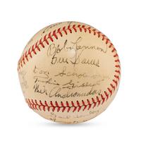 A 1948 Sioux City Soos Team Signed Autograph Baseball (JSA Auction Letter)