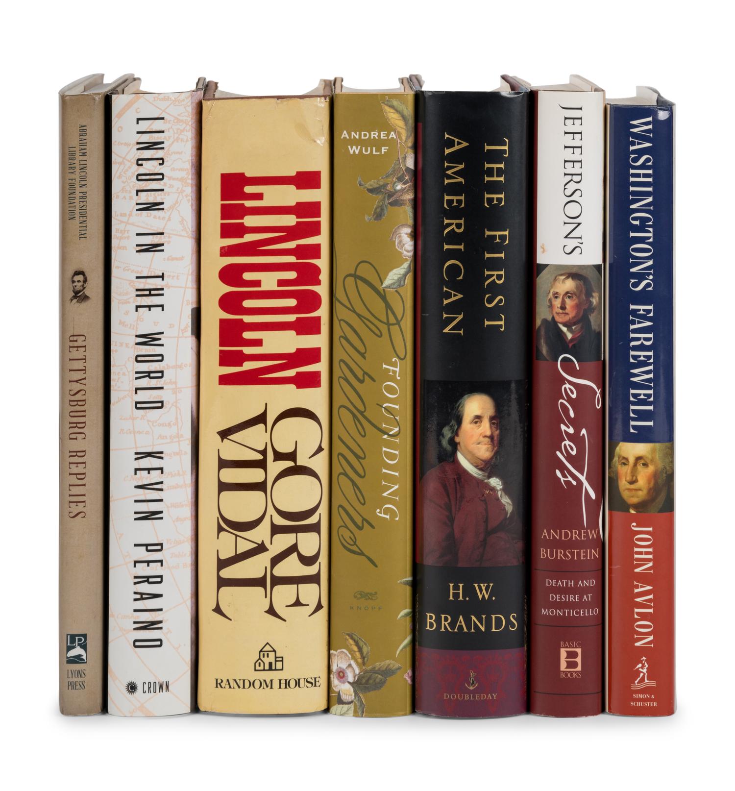 THE REPUBLIC A group of 7 works about pre-20th century American presidents and other political figures, 2 INSCRIBED TO SECRETARY ALBRIGHT, AND 2 SIGNED:
