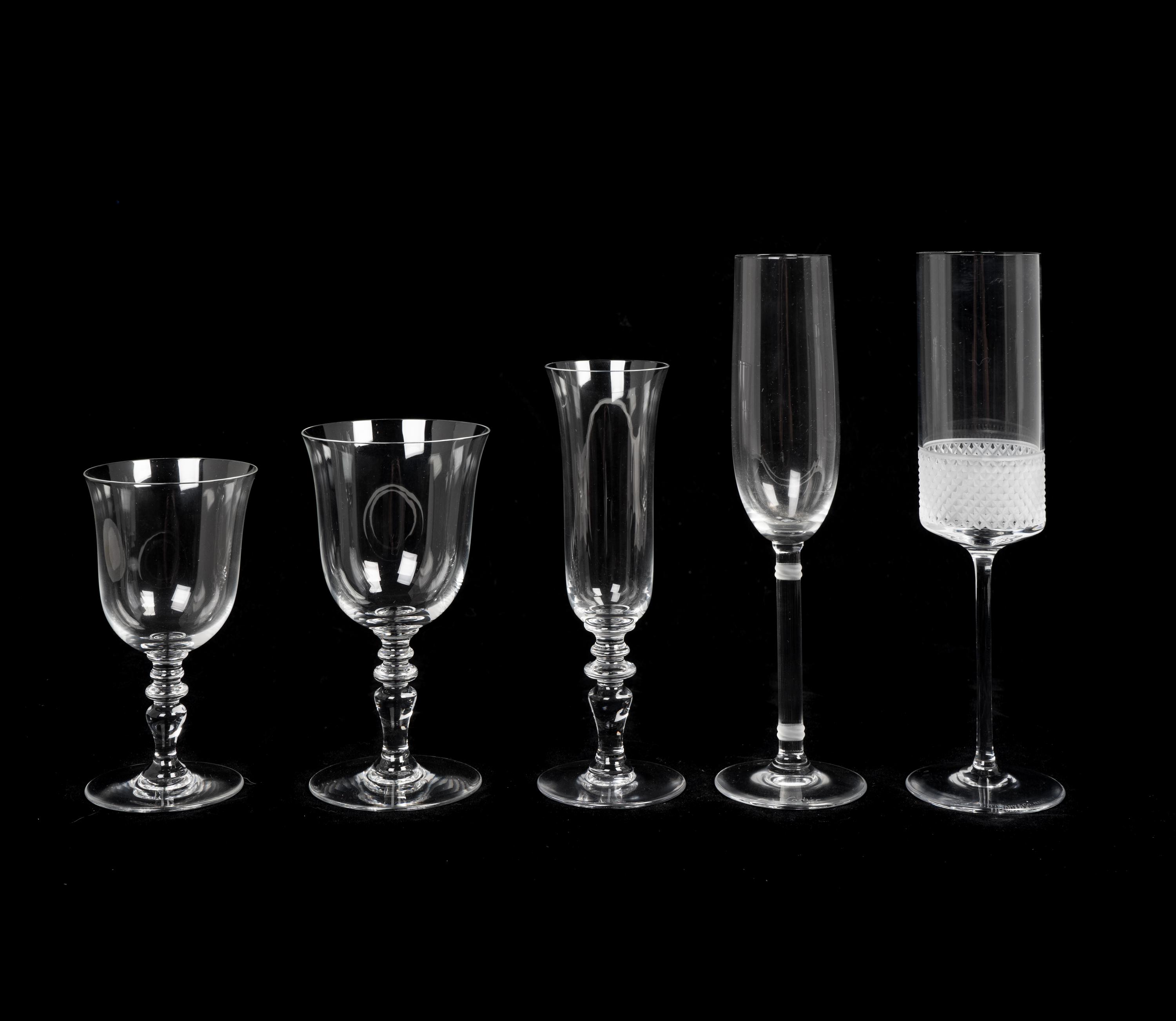 A Baccarat Glass Part Stemware Service — 20TH CENTURY