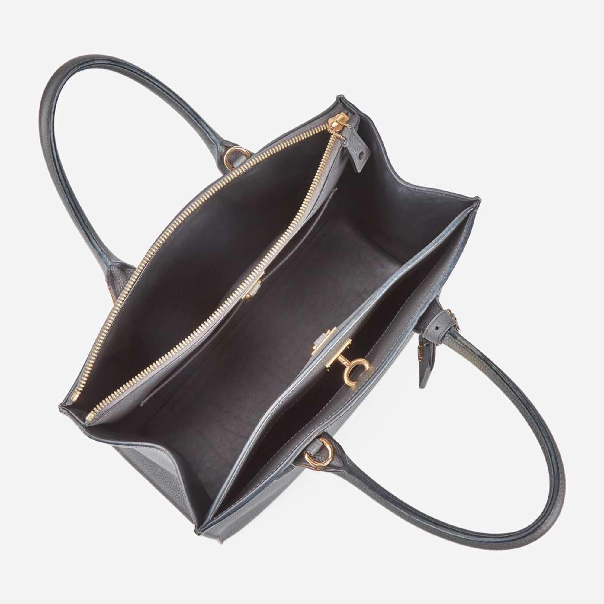 A Louis Vuitton Gray Calf Leather City Steamer MM Louis Vuitton