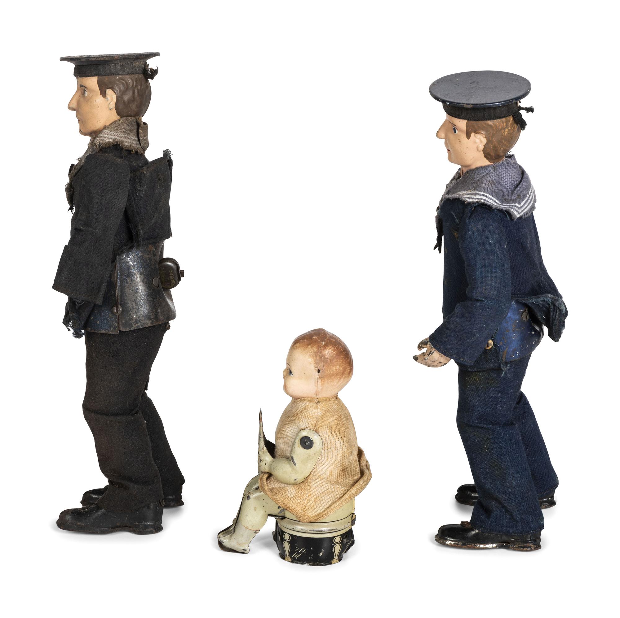 Three German Tin Windup Figural Toys