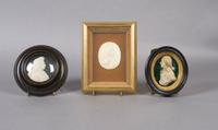 A Continental Carved Ivory Portrait Profile, Height of first 2 3/4 inches.