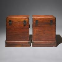 A Pair of Chinese Hardwood, Possibly Huanghuali, Chests, Guanpixiang, 20th Century 二十世紀 或黃花梨官皮箱一對