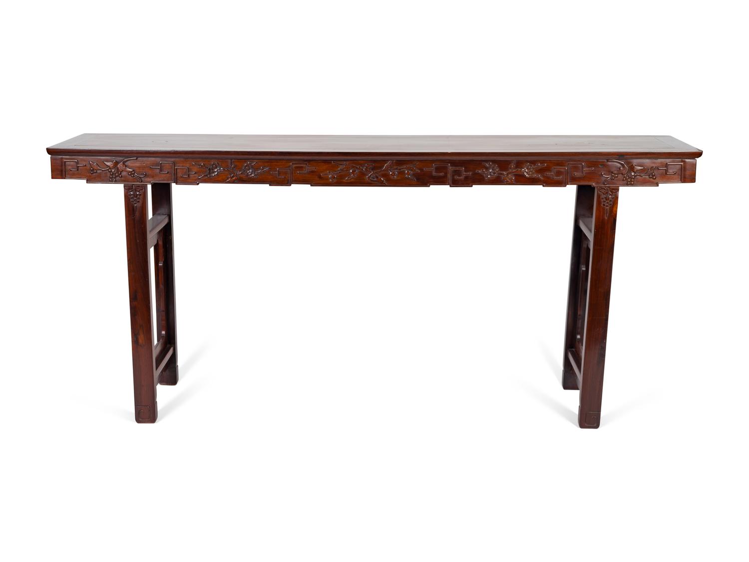 A Chinese Carved Hardwood Altar Table — 19TH CENTURY