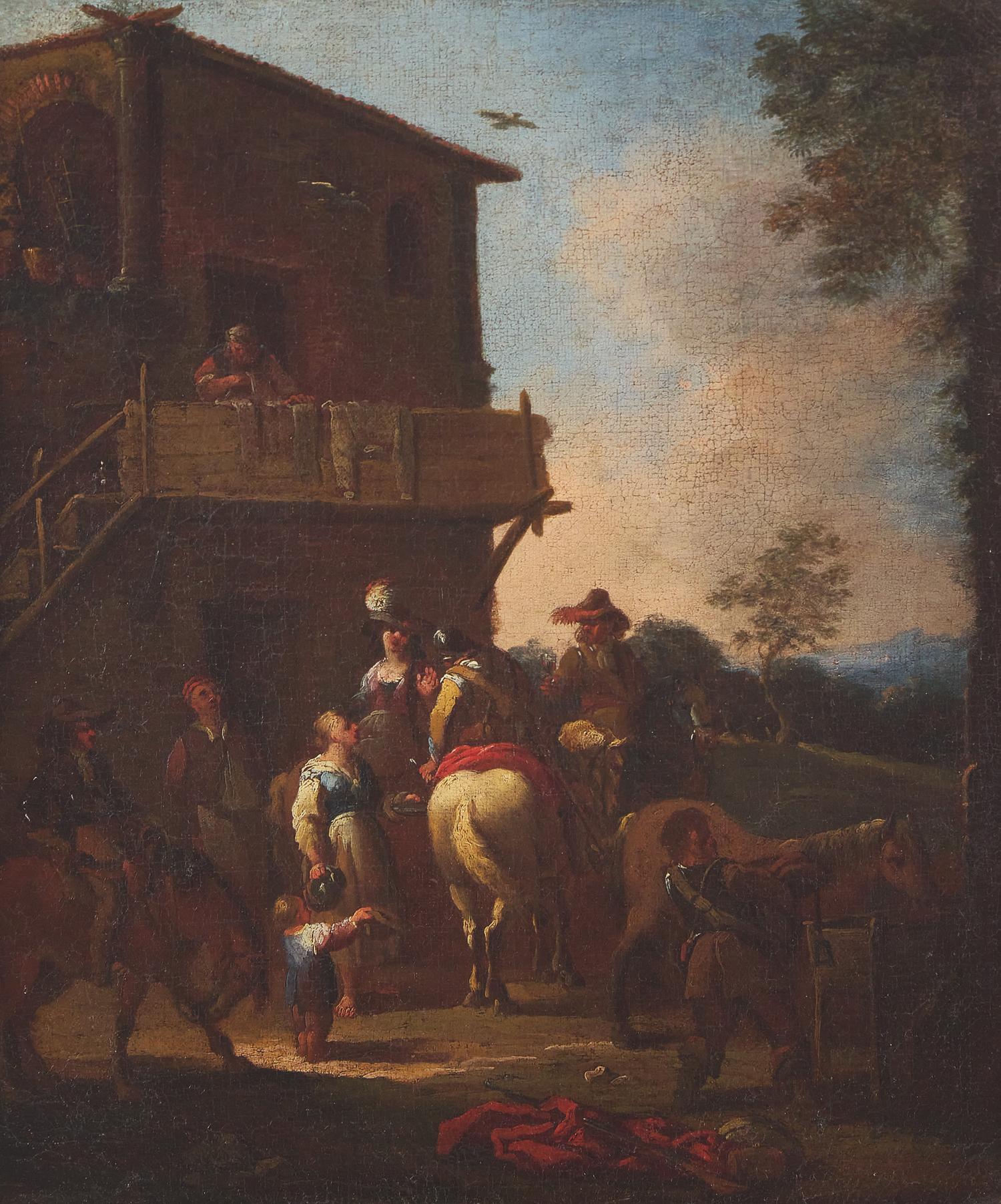 Travelers by an Inn