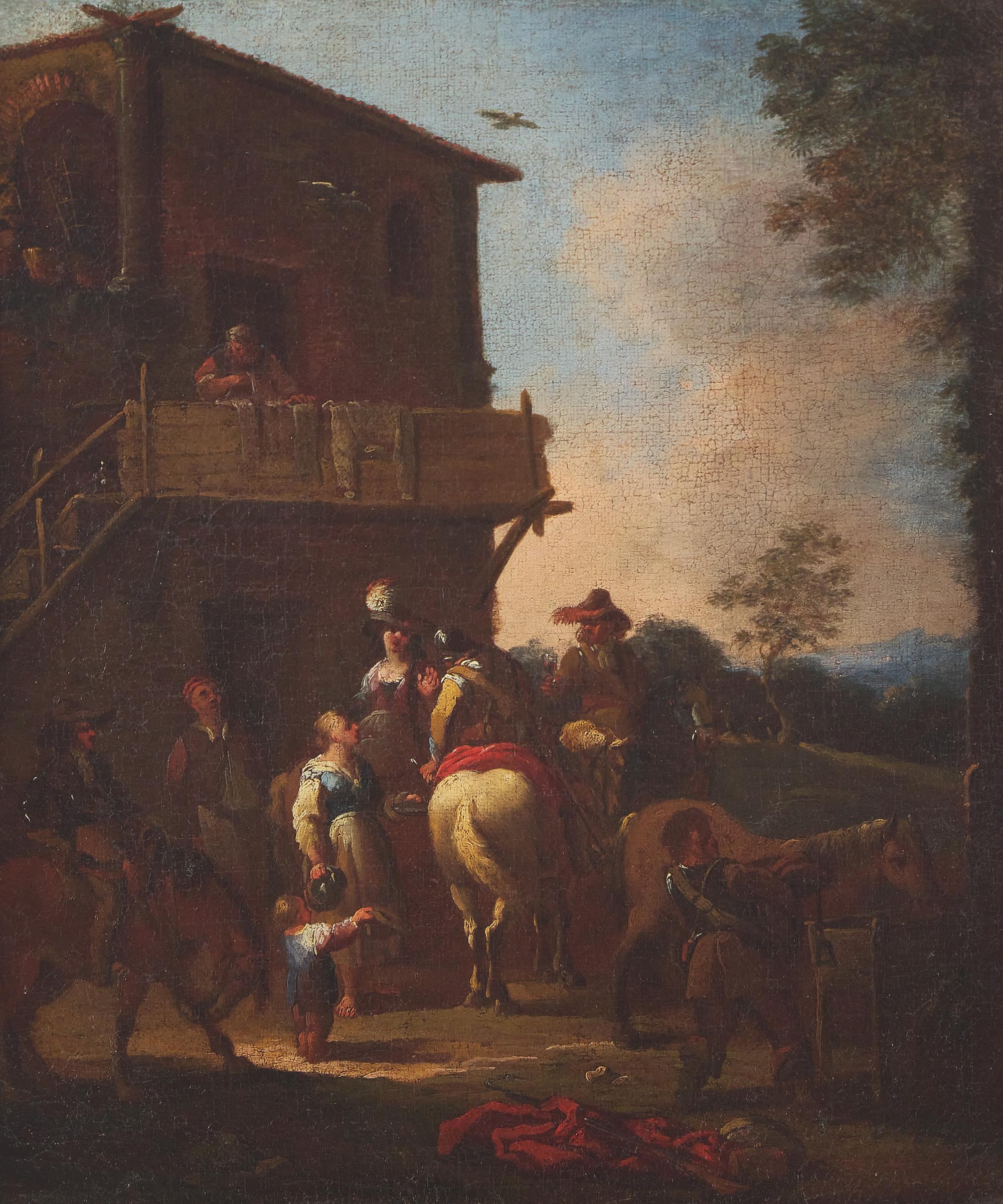 Travelers by an Inn