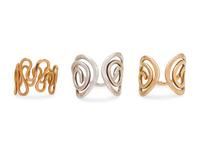 A Collection of Curvy Wire Rings, Calf & Dragon,