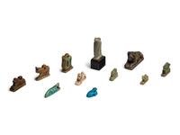 Eleven Egyptian Faience Animal Amulets