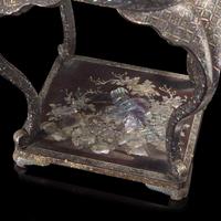 A Japanese or Ryuku Islands Mother of Pearl Inlaid Stand, Edo-Meiji Period