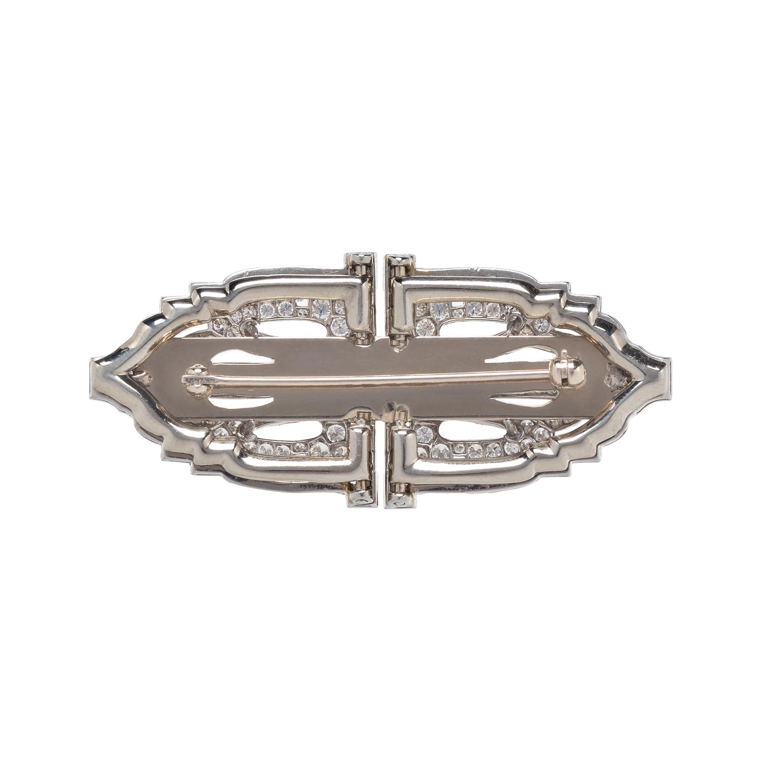 DIAMOND DOUBLE CLIP/BROOCH