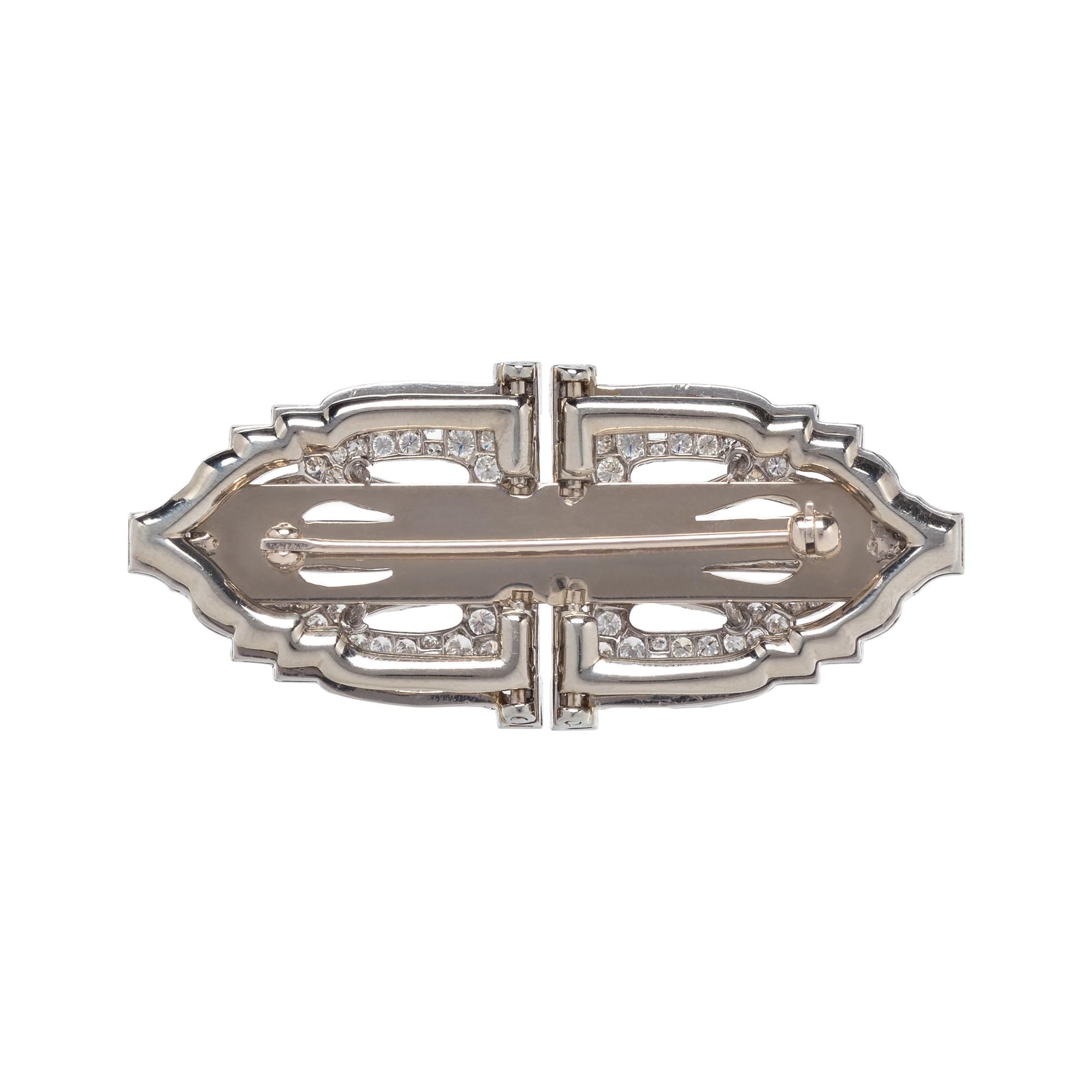 DIAMOND DOUBLE CLIP/BROOCH