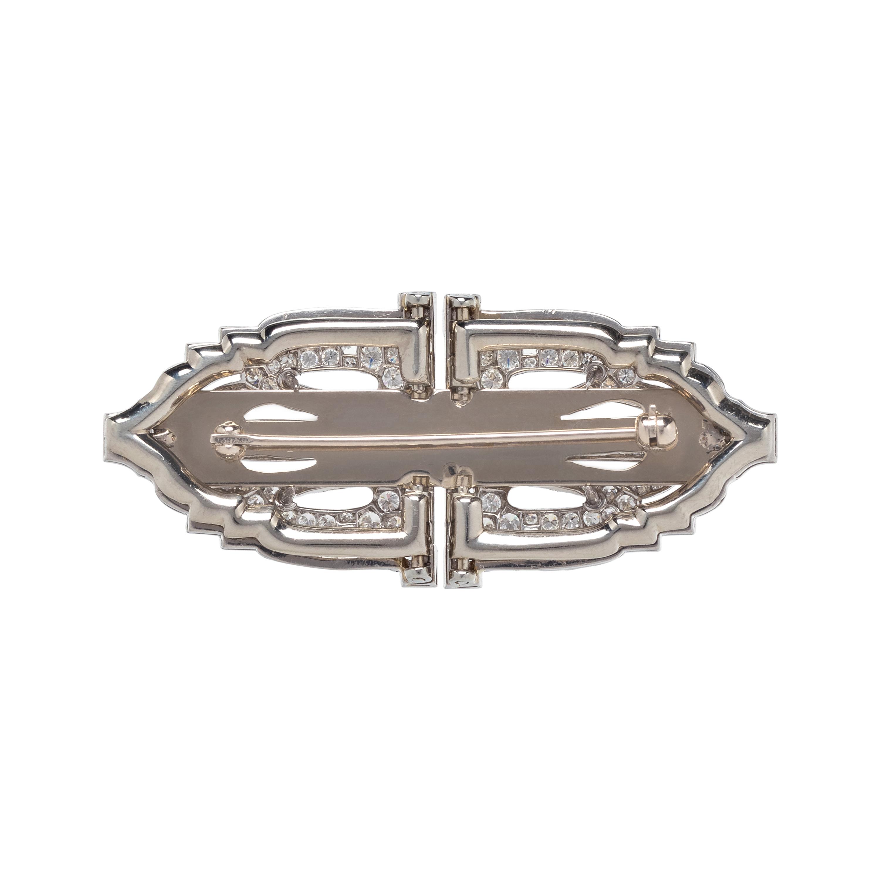 DIAMOND DOUBLE CLIP/BROOCH
