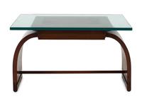 An Art Deco Style Mahogany and Glass Low Table