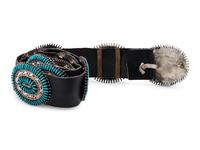 Silver Needle Point Concha Belt