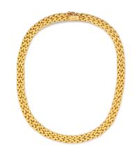 An 18 Karat Yellow Gold Double Row Wheat Chain Necklace, Marchisio, 32.80 dwts.