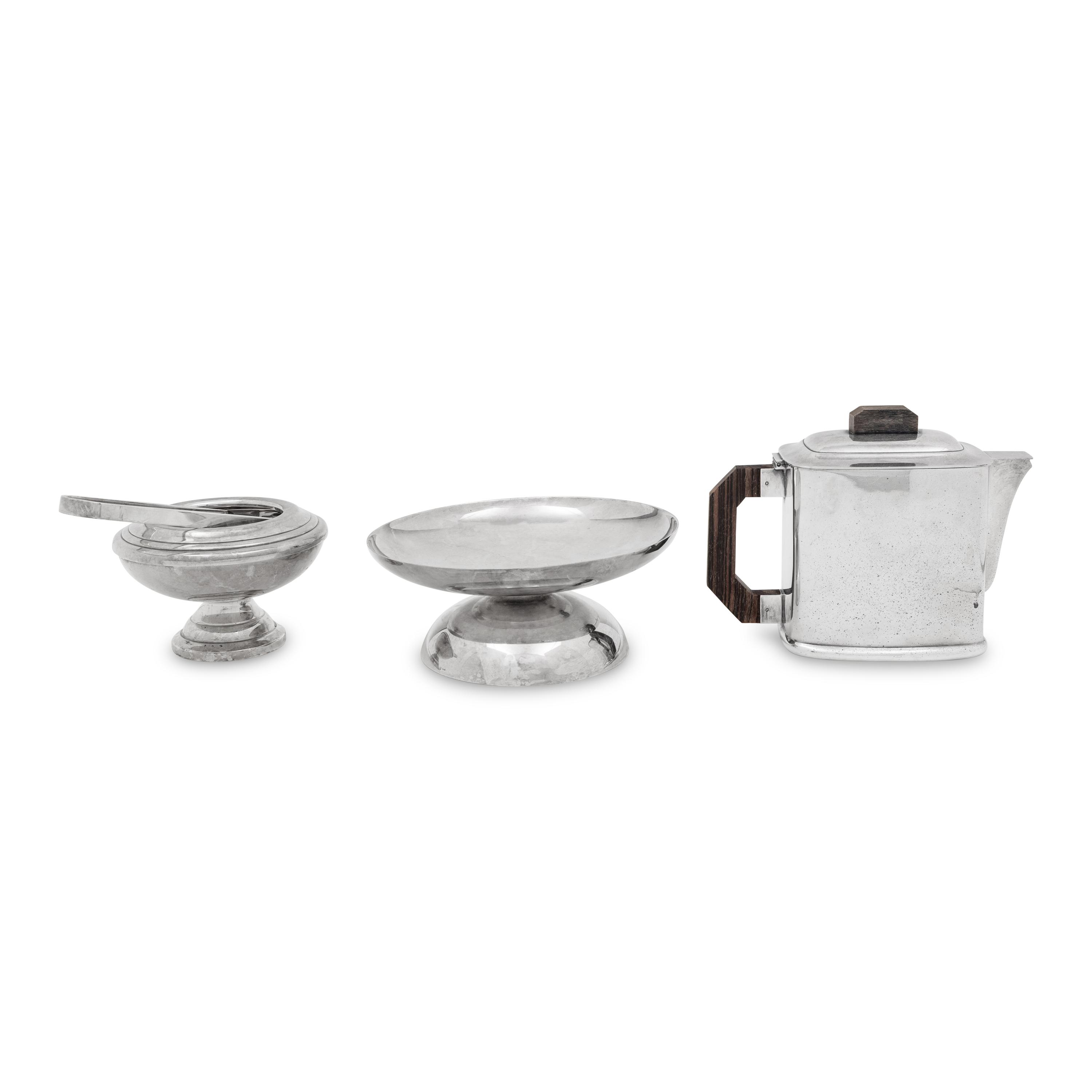 A Group of Three Ercuis Silver-Plate Table Articles