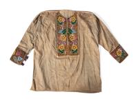 Great Lakes Linen Shirt, with Beaded Front