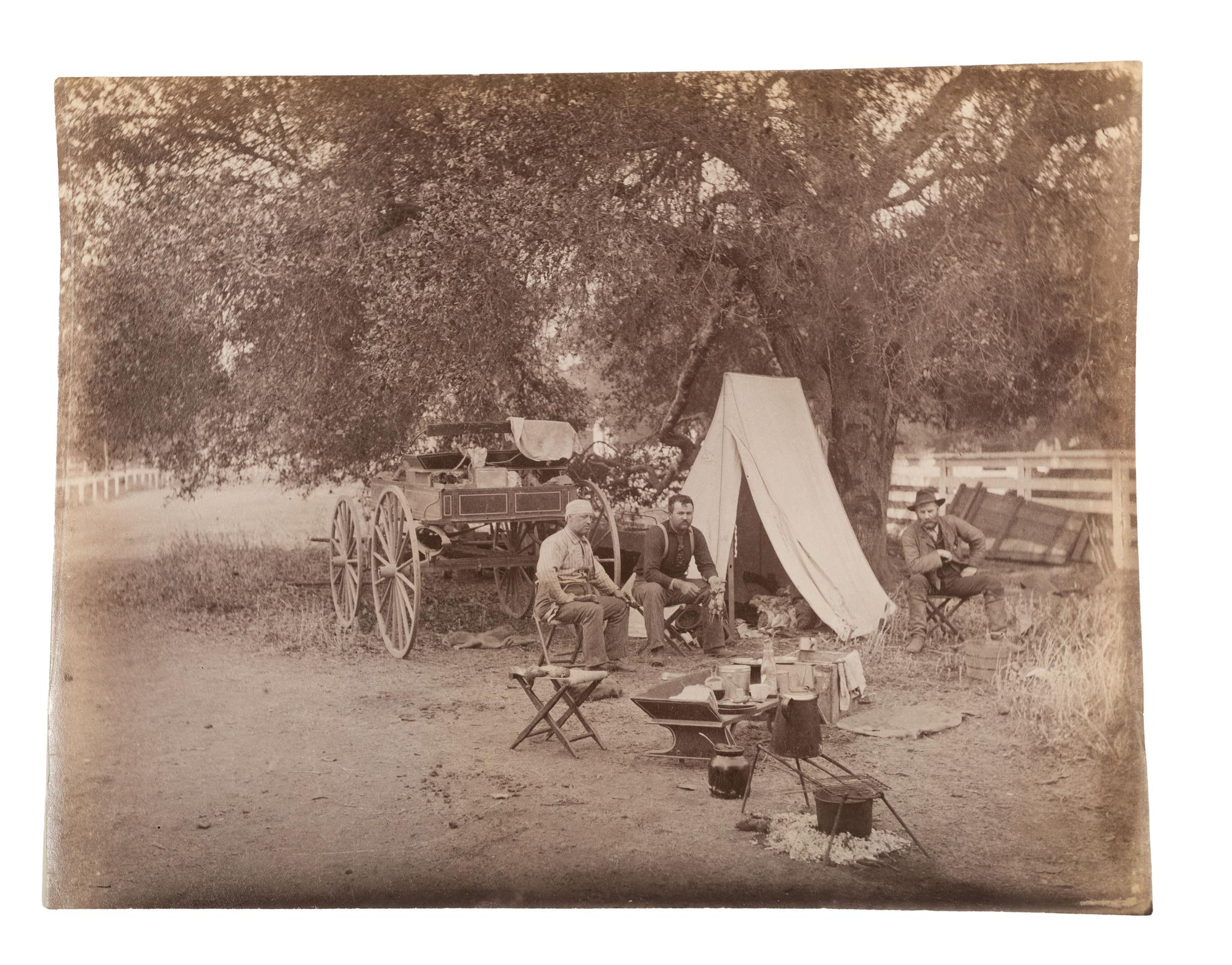 [EARLY PHOTOGRAPHY - WESTERN AMERICANA]. Album compiled by the Plummer family of San Francisco, featuring photographs of the Turk Island Salt Works, occupational scenes, and family events. Ca 1880s-1890s.