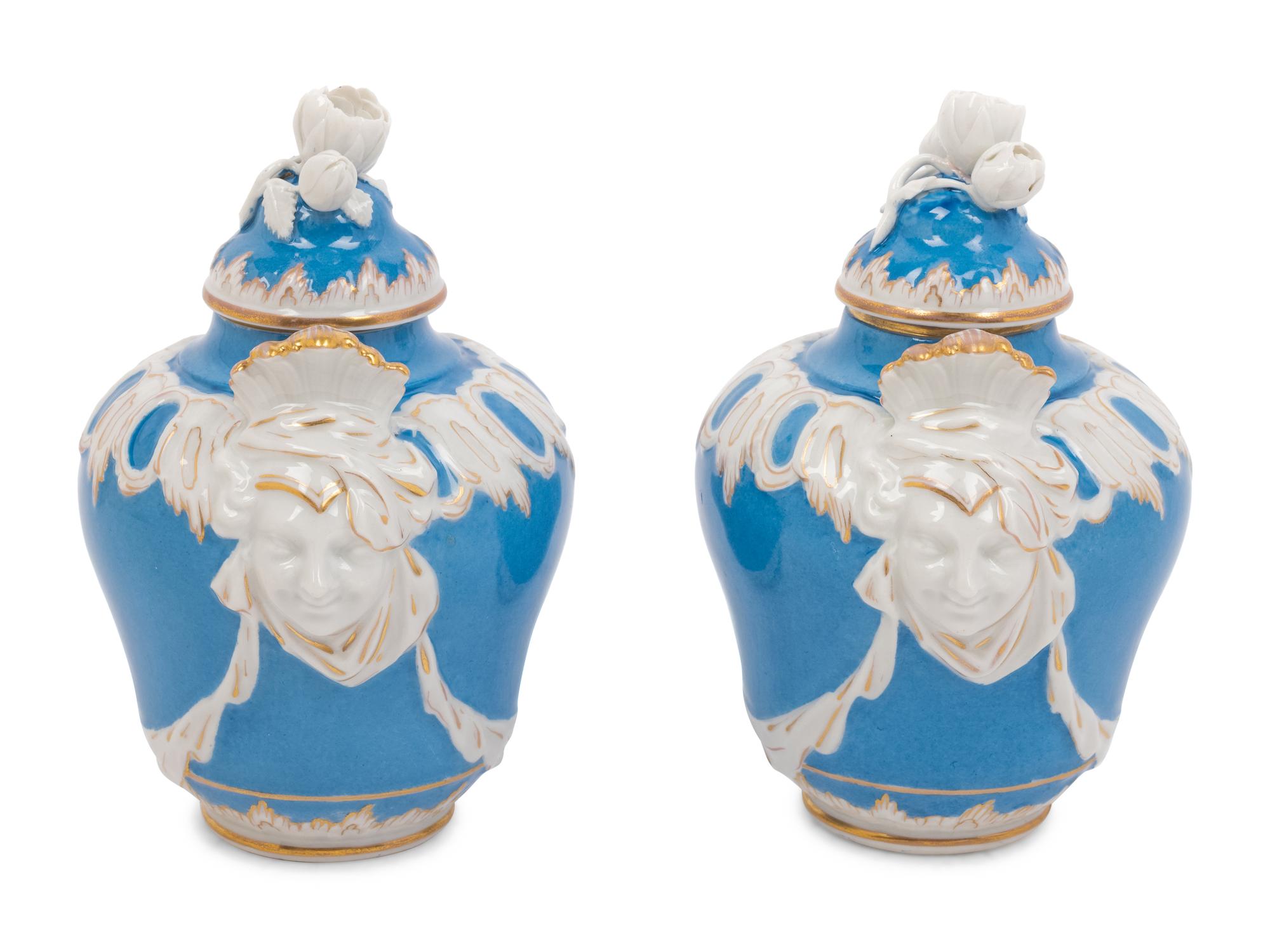 A Pair of Berlin (K.P.M.) Porcelain Vases and Covers