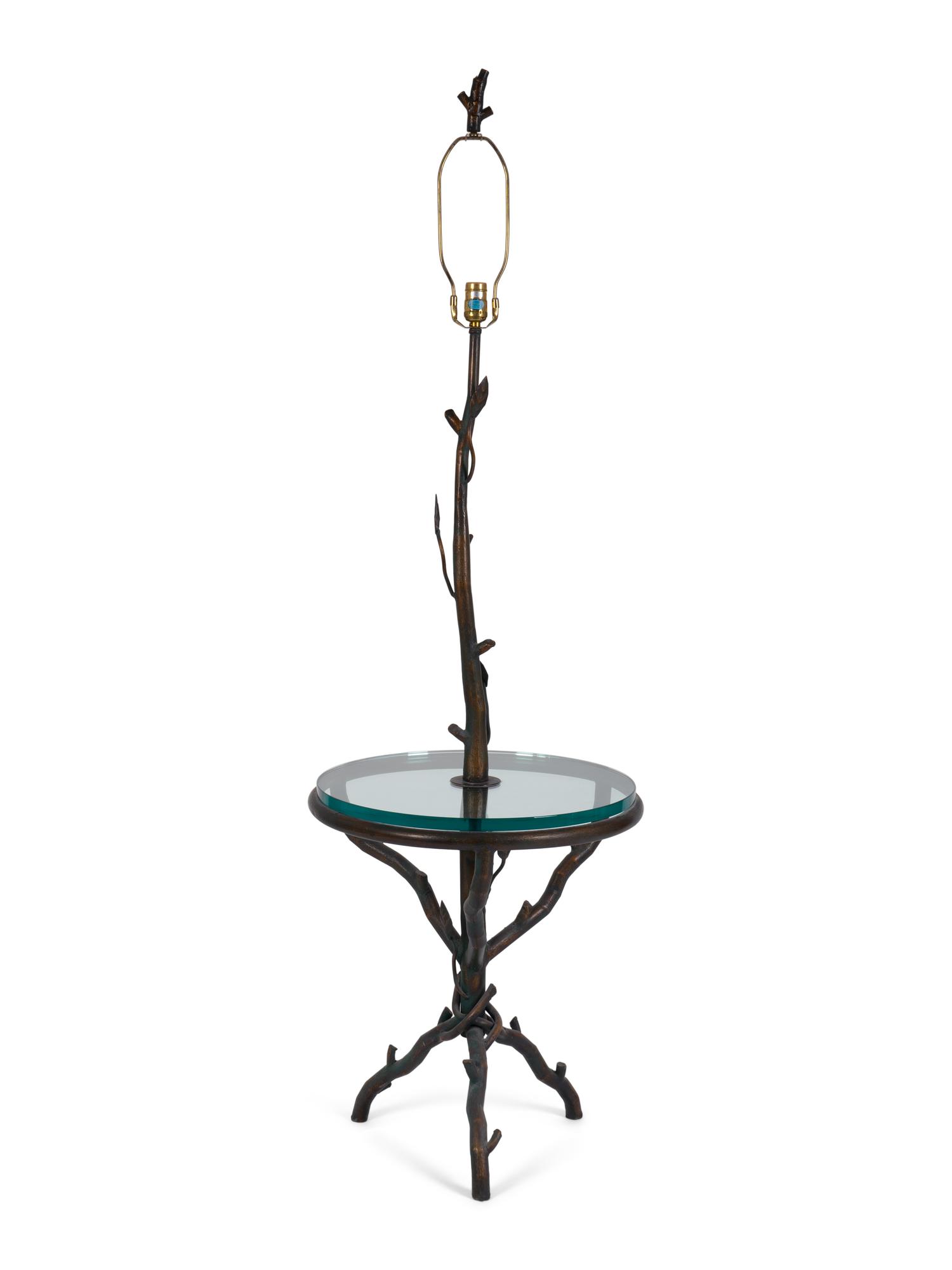 A Whimsical Branch-Form Metal Floor Light — 20TH CENTURY