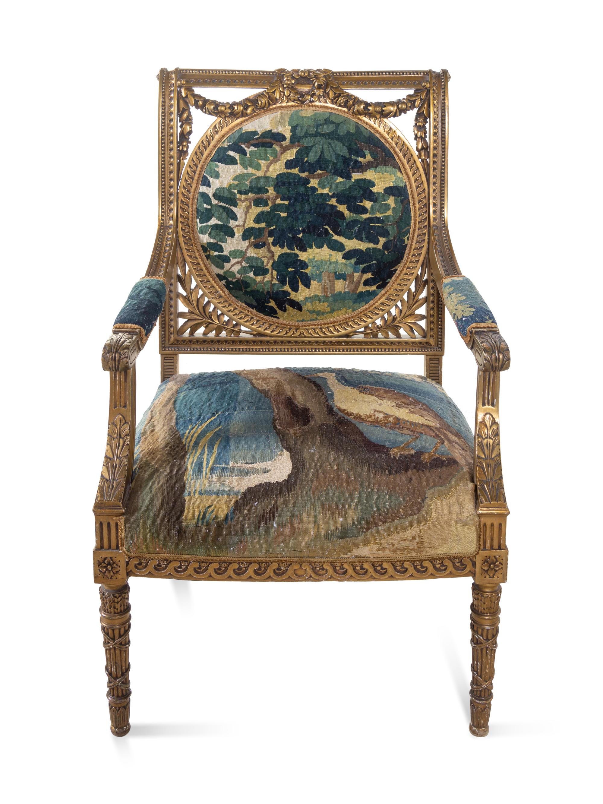 A Pair of Louis XVI Style Fauteuils