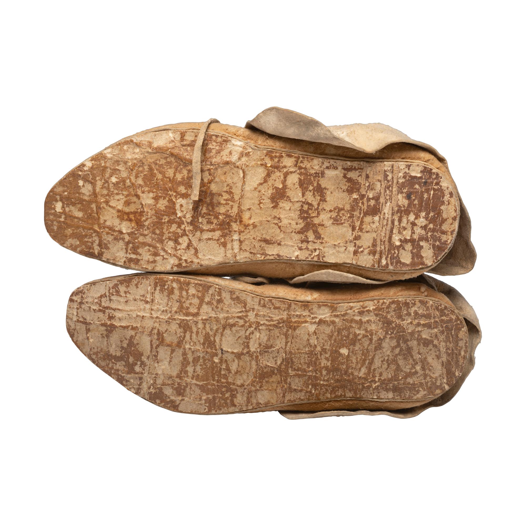 Crow Beaded Hide Moccasins