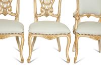 Six Ebanista Dauphine II Gilt Decorated Armchairs together with a Pair of Dauphine I Side Chairs — 21st century